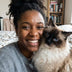 A cat owner with their cat